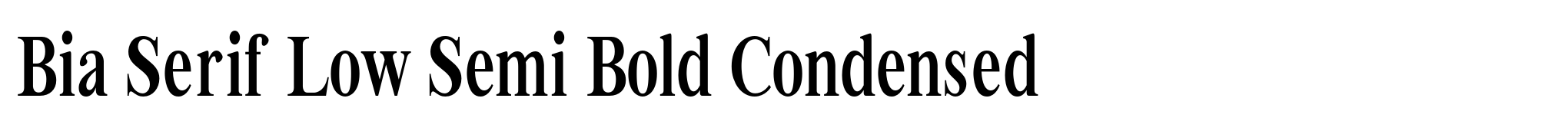 Bia Serif Low Semi Bold Condensed image
